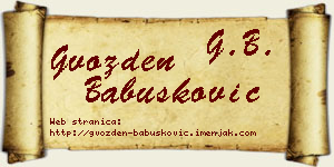 Gvozden Babušković vizit kartica